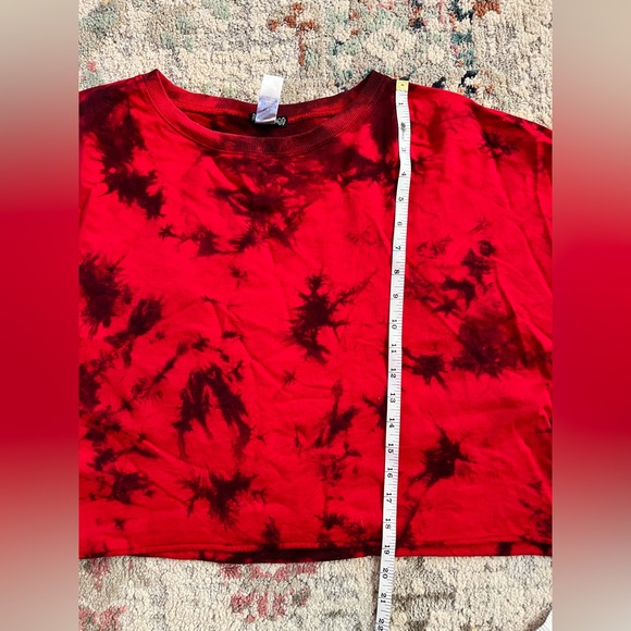 Current Mood Plus Size Red Tie Dye Sweatshirt 1X - Picture 8 of 8